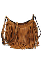 Load image into Gallery viewer, Fringe Hobo Crossbody Bag
