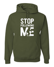 Load image into Gallery viewer, Stop Following Me Bigfoot Graphic Hoodie
