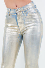 Load image into Gallery viewer, Bell Bottom Jean in Gold Foil
