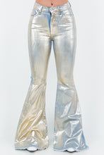 Load image into Gallery viewer, Bell Bottom Jean in Gold Foil
