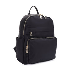 Cargar imagen en el visor de la galería, Blush or Black Lux Backpack with Gold Zipper Bag
