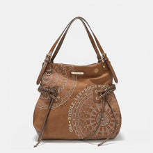 Cargar imagen en el visor de la galería, Nicole Lee USA Side Braided Tassel Inlaid Rhinestone Embroidery Hobo Bag
