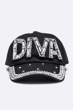 Cargar imagen en el visor de la galería, DIVA Crystal Embellished Denim Cap
