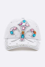 Cargar imagen en el visor de la galería, DIVA Crystal Embellished Denim Cap

