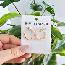 Load image into Gallery viewer, Cam Mini Hoops - Peach
