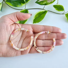 Load image into Gallery viewer, Cameron Hoops - Peachy Pink
