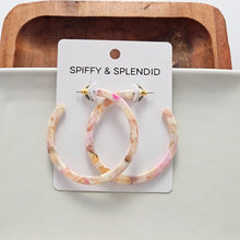 Load image into Gallery viewer, Cameron Hoops - Peachy Pink
