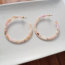 Load image into Gallery viewer, Cameron Hoops - Peachy Pink
