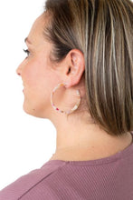 Load image into Gallery viewer, Cameron Hoops - Peachy Pink
