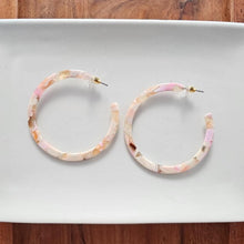 Load image into Gallery viewer, Cameron Hoops - Peachy Pink
