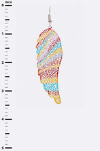 Cargar imagen en el visor de la galería, Rainbow Color Filigree Leaf Drop Earrings

