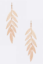 Load image into Gallery viewer, Metal Leaf Drop Earrings
