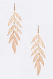 Metal Leaf Drop Earrings