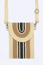 Load image into Gallery viewer, Mix Color Straw Crossbody Phone Bag
