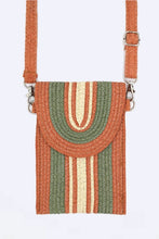 Load image into Gallery viewer, Mix Color Straw Crossbody Phone Bag
