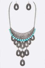 Load image into Gallery viewer, Mix Texture Western Statement Necklace Set
