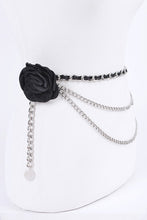 Cargar imagen en el visor de la galería, Plus Size Satin Flower Iconic Chain Belt
