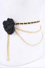 Cargar imagen en el visor de la galería, Plus Size Satin Flower Iconic Chain Belt
