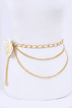 Load image into Gallery viewer, Satin Flower Iconic Layered Chain Belt
