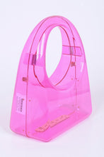 Cargar imagen en el visor de la galería, Acrylic Transparent Top Handle Molded Clutch Bag
