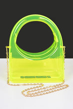 Cargar imagen en el visor de la galería, Acrylic Transparent Top Handle Molded Clutch Bag
