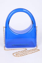 Cargar imagen en el visor de la galería, Acrylic Transparent Top Handle Molded Clutch Bag
