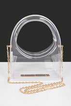 Cargar imagen en el visor de la galería, Acrylic Transparent Top Handle Molded Clutch Bag
