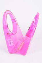 Cargar imagen en el visor de la galería, Acrylic Transparent Top Handle Molded Clutch Bag
