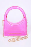 Acrylic Transparent Top Handle Molded Clutch Bag
