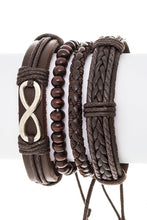 Load image into Gallery viewer, INFINITY SIGN MIX BEADS LEATHER BRACELET SET
