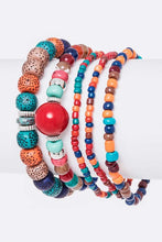 Load image into Gallery viewer, Mix Beads Layered Stretch Bracelet Set
