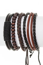 Load image into Gallery viewer, UNISEX MIX BEADS LEATHER BRACELET SET
