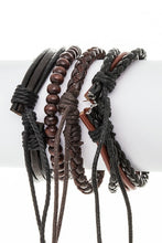 Cargar imagen en el visor de la galería, UNISEX MIX BEADS LEATHER BRACELET SET
