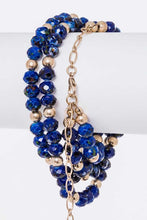 Load image into Gallery viewer, Lapis Faceted Bead Wrap Around Bracelet
