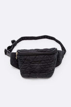 Cargar imagen en el visor de la galería, Washed Denim Quilted Fanny Pack
