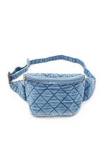 Cargar imagen en el visor de la galería, Washed Denim Quilted Fanny Pack
