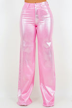 Cargar imagen en el visor de la galería, Metallic Wide Leg Jean in Pink
