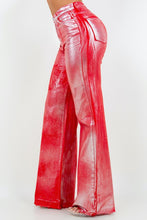 Load image into Gallery viewer, Metallic Wide Leg Jean in Red
