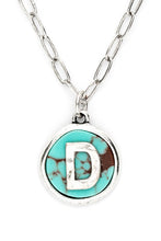 Load image into Gallery viewer, Initial D Turquoise Pendant Necklace
