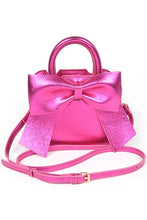 Cargar imagen en el visor de la galería, Metallic Bow Tie Top Handle Swing Bag
