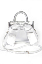 Cargar imagen en el visor de la galería, Metallic Bow Tie Top Handle Swing Bag
