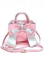 Cargar imagen en el visor de la galería, Metallic Bow Tie Top Handle Swing Bag
