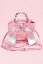 Cargar imagen en el visor de la galería, Metallic Bow Tie Top Handle Swing Bag

