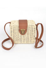 Cargar imagen en el visor de la galería, Straw Weaved Box Swing Bag
