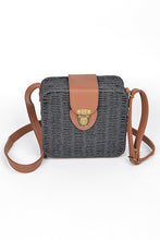 Cargar imagen en el visor de la galería, Straw Weaved Box Swing Bag
