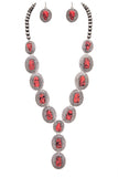 Stone Link Western Statement Necklace Set