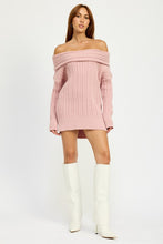 Load image into Gallery viewer, OVERSIZED OFF SHOULDER SWEATER
