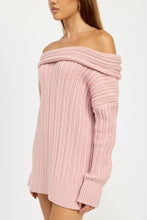 Load image into Gallery viewer, OVERSIZED OFF SHOULDER SWEATER
