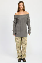 Load image into Gallery viewer, OVERSIZED OFF SHOULDER SWEATER

