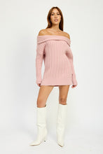 Load image into Gallery viewer, OVERSIZED OFF SHOULDER SWEATER
